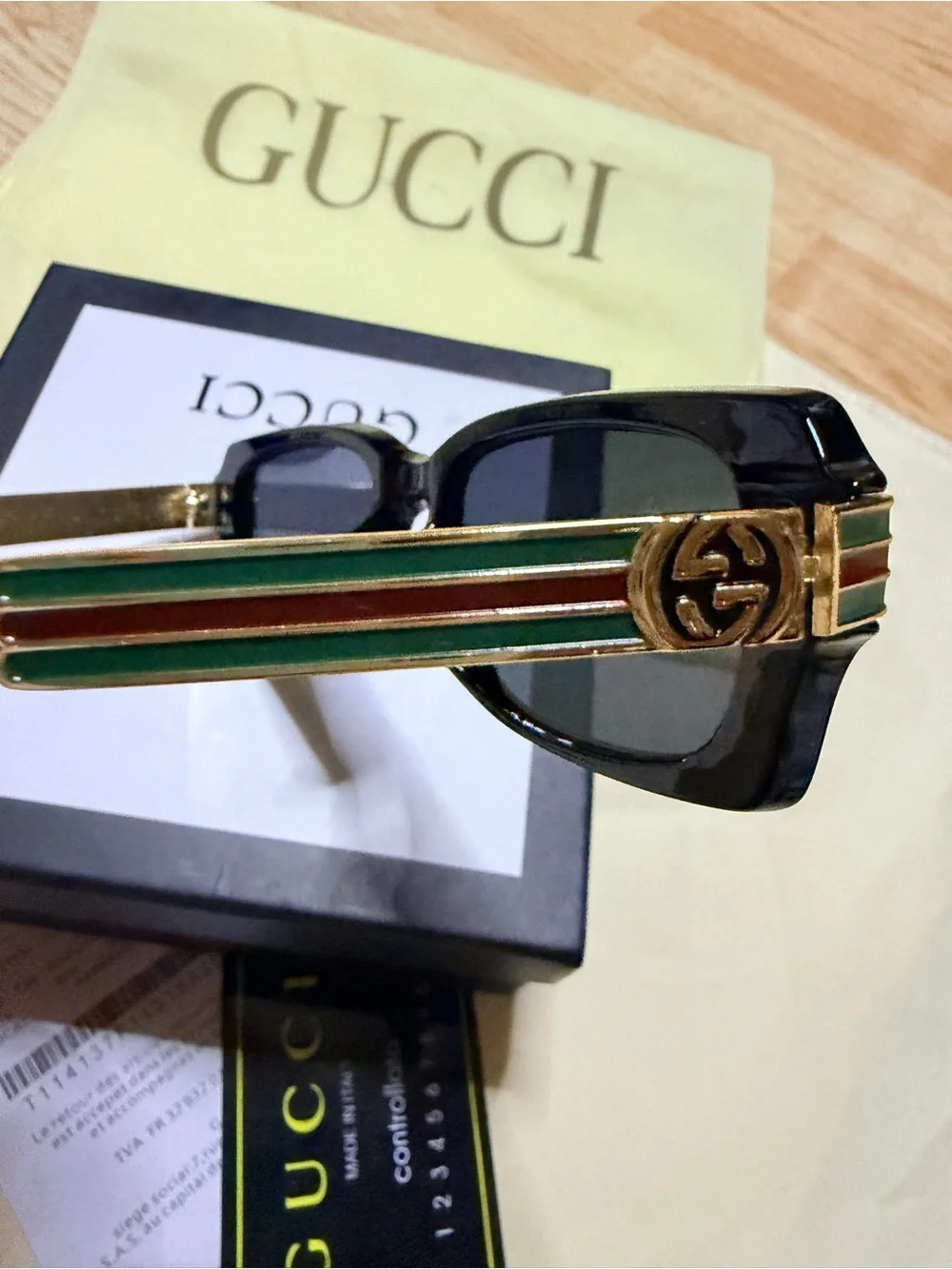 Black Frame Sunglasses with Blue Tint Lenses